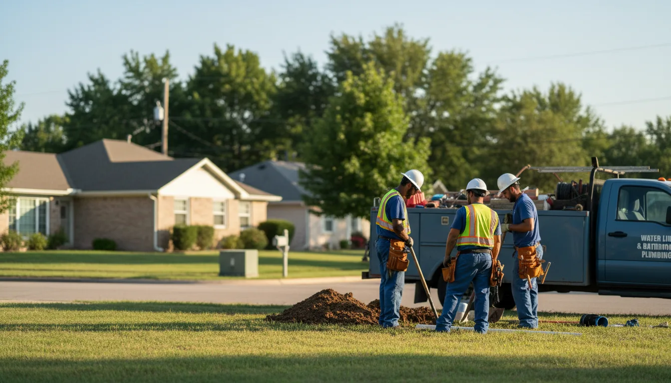 Residential water line and bathroom plumbing service in Pipersville, PA